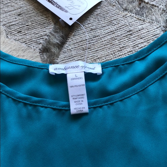 NWT turquoise spaghetti strap top - Picture 2 of 2